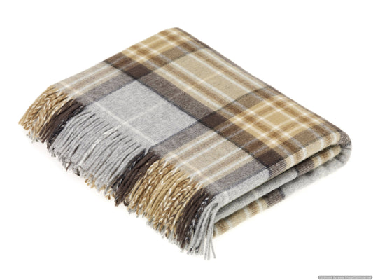 Tartan Plaid Blanket - Sand