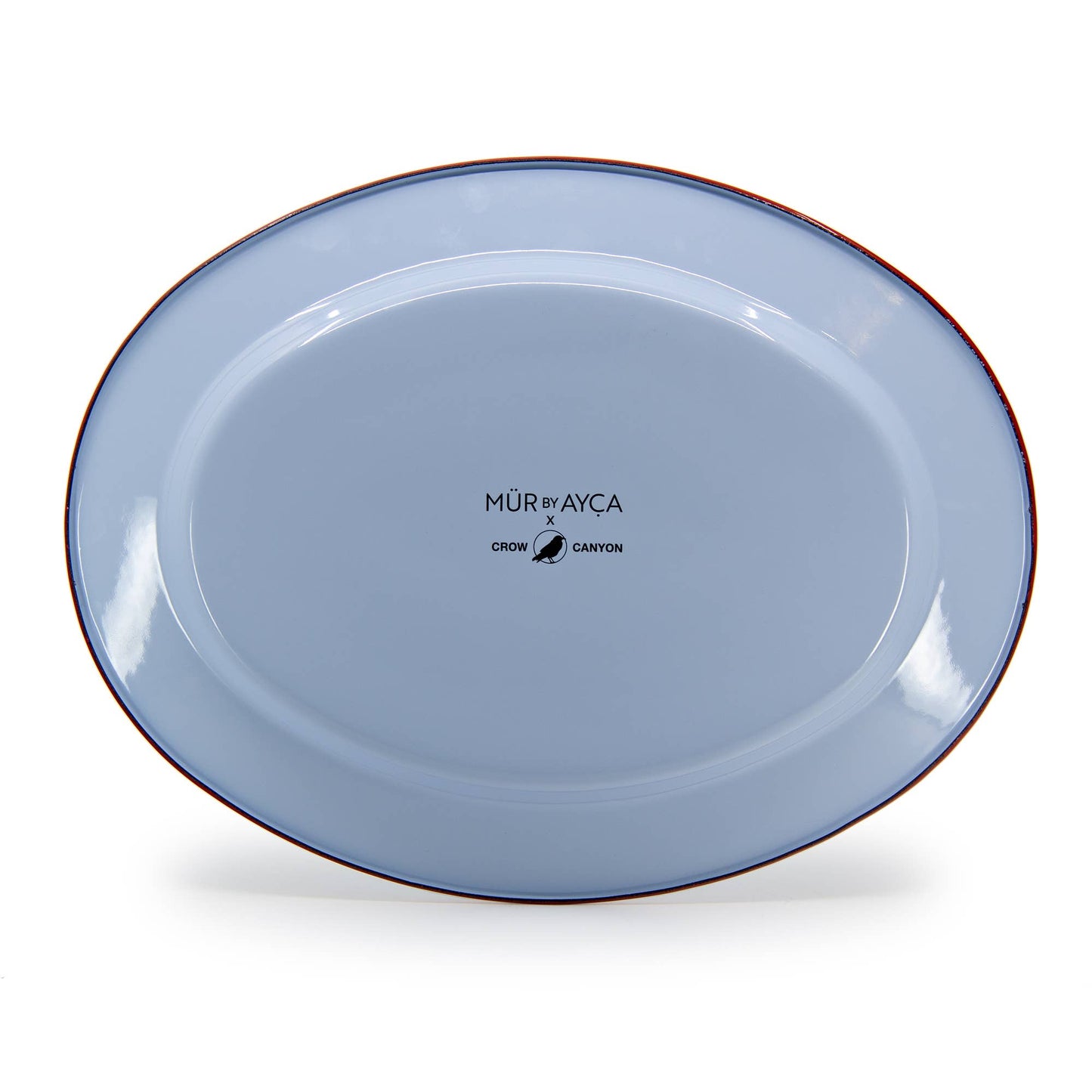 Mur by Ayca x CCH Anchovies Small 14 in Oval Tray, Red Rim