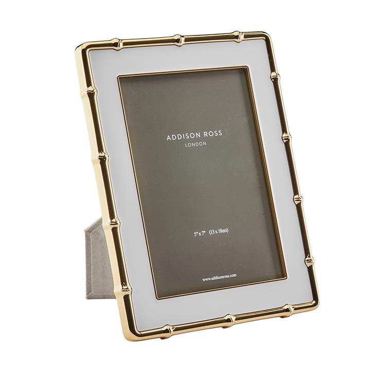 Gold Bamboo White Frame
