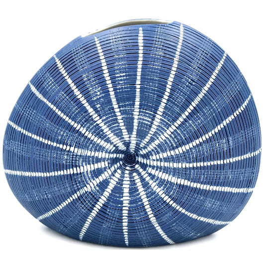 Blue Diva Round Mini Handcrafted Porcelain Bud Vasease