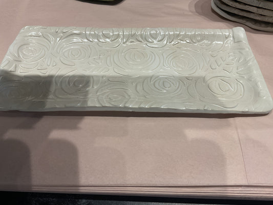 White Ceramic Tray - large