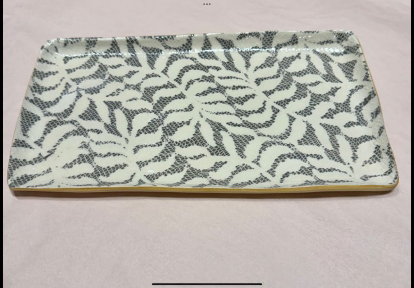 Small Stacking Rectangle Tray Fern Charcoal