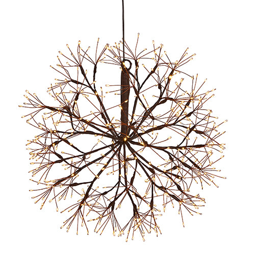Brown Starburst Lighted Orb Small 18”