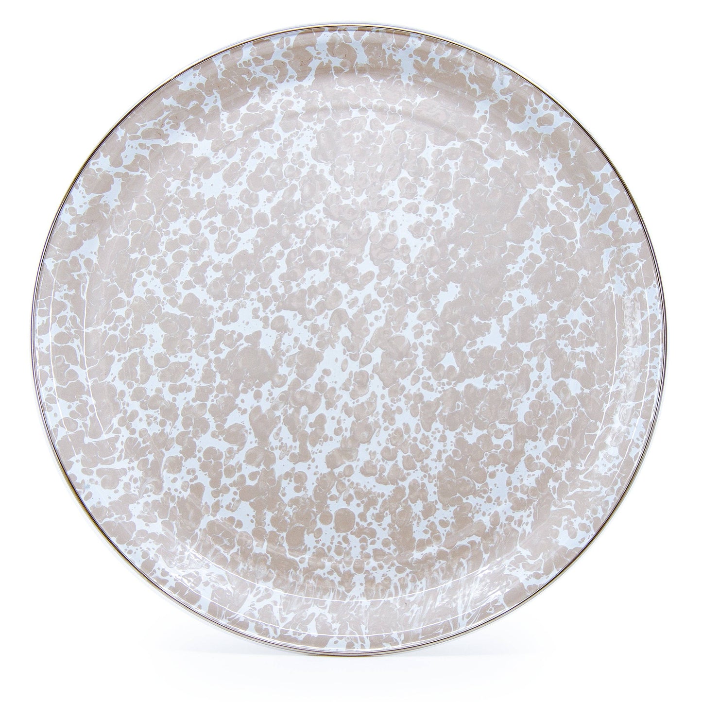 Golden Rabbit Enamelware Swirl Large Tray: Red Swirl