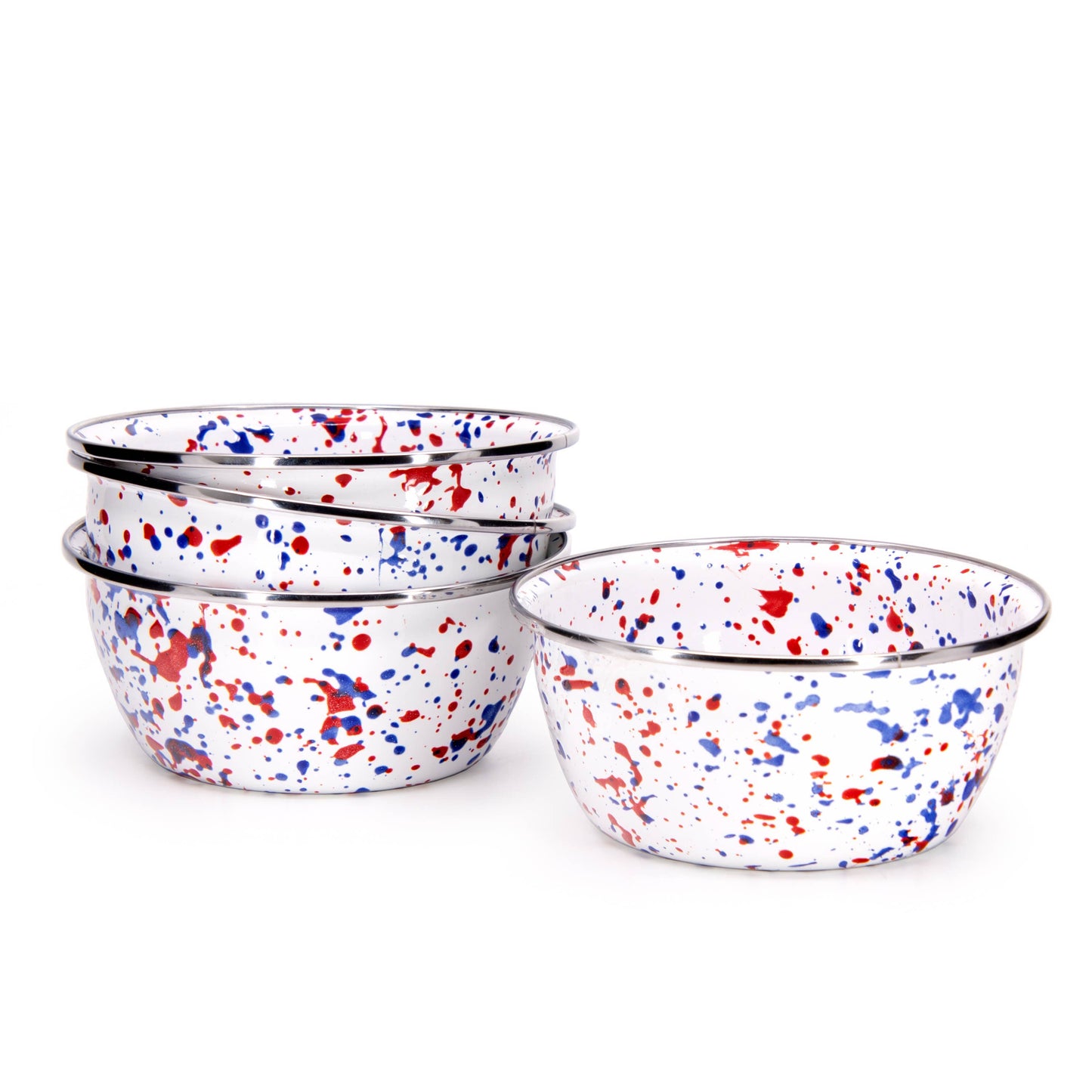 Golden Rabbit Enamelware Americana Set of 4 Salad Bowls