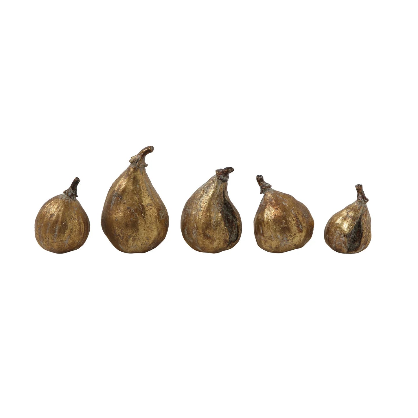 Resin Figs, Antique Gold Finsih