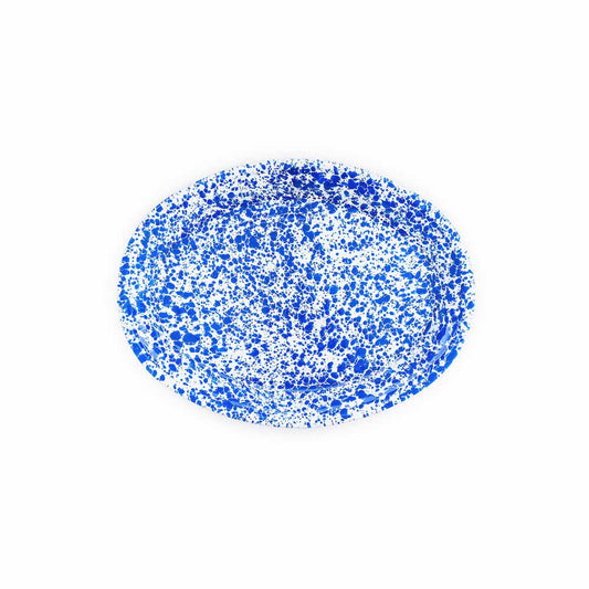 Splatter Enamelware Oval Platter: Red Splatter