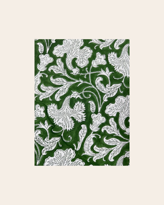 Dark Salmon Pink, Sage Green, Delft Blue Floral Placemat - Set of 4