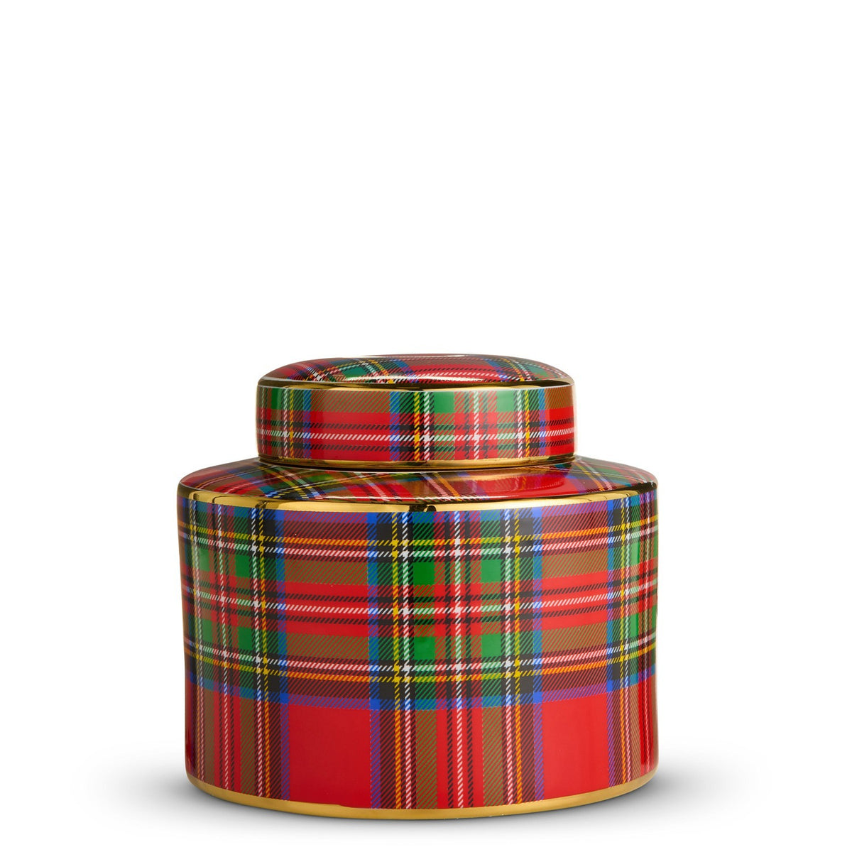 8 Tartan Plaid Decorative Jar