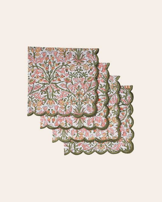 Sassy and Salmon Napkin - Set of 4