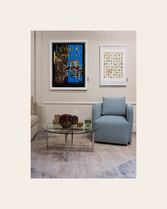 Wren Swivel Chair - Light Blue