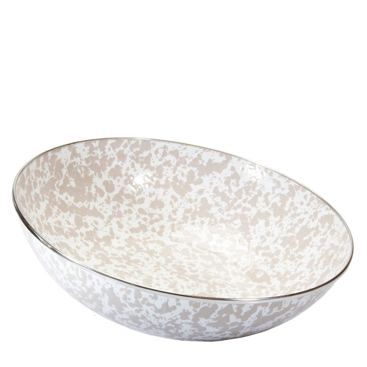 Golden Rabbit Enamelware Swirl Catering Bowl: Ocean