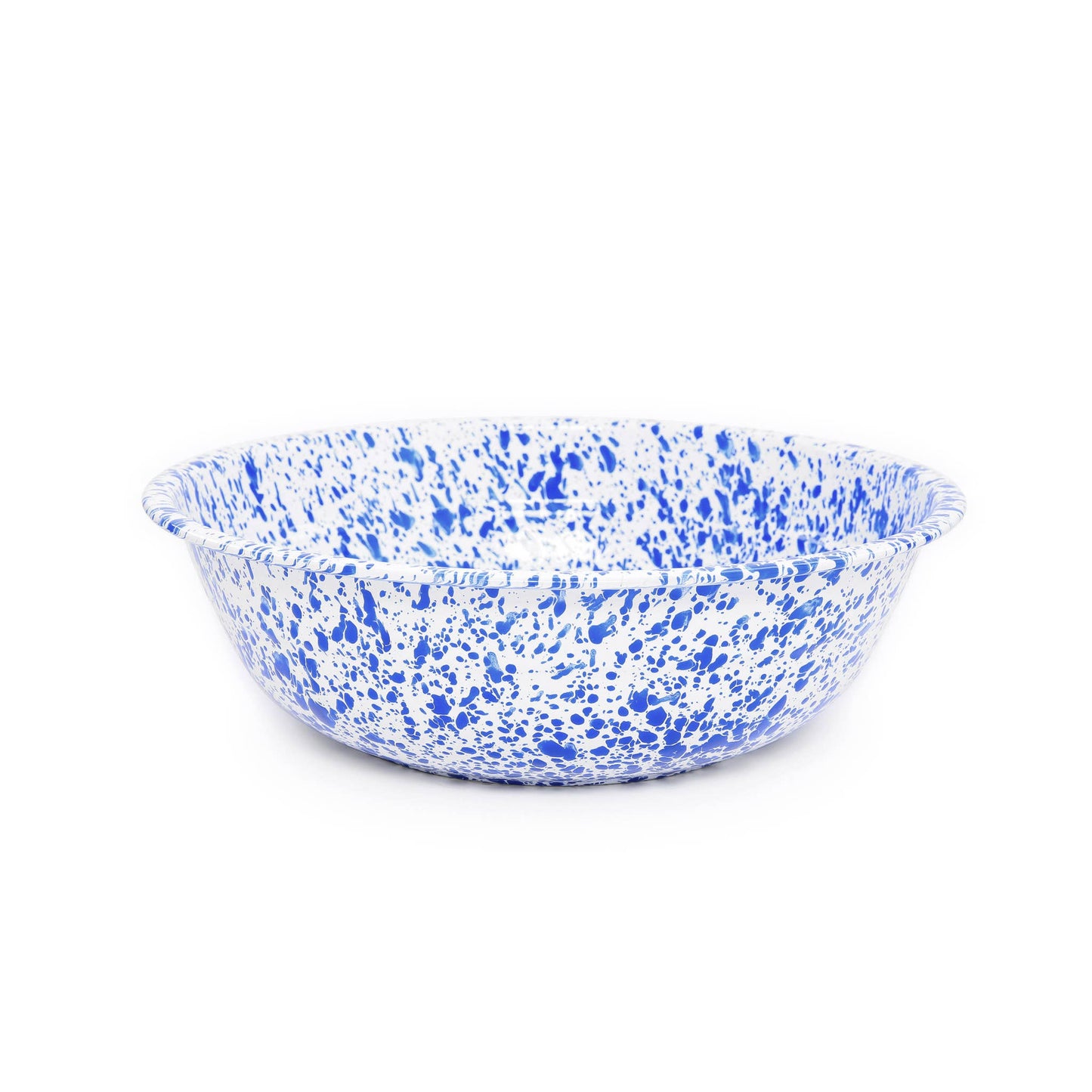 Splatter Enamelware Medium Basin: Blue & White