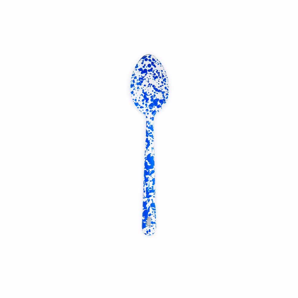 Splatter Enamelware Large Serving Spoon: Red Splatter