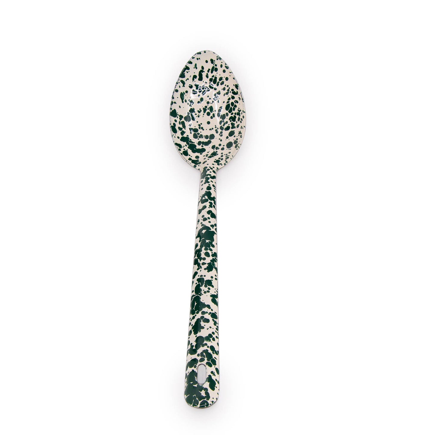 Splatter Enamelware Large Serving Spoon: Red Splatter