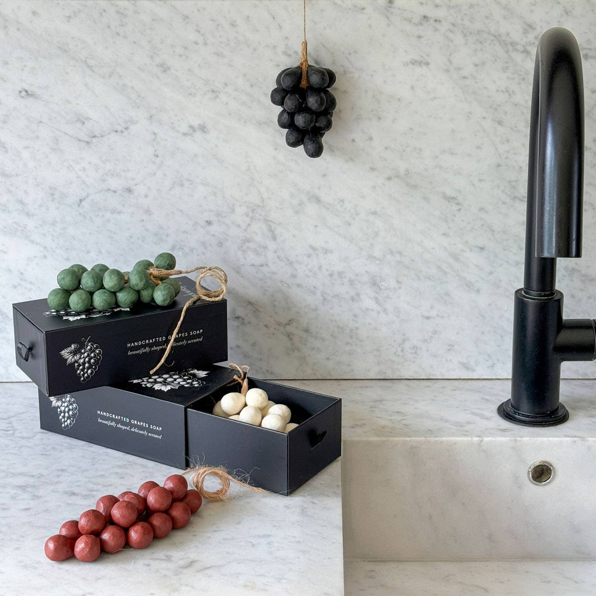 Handcrafted Grapes Soap - 100% Olive Oil: Cream