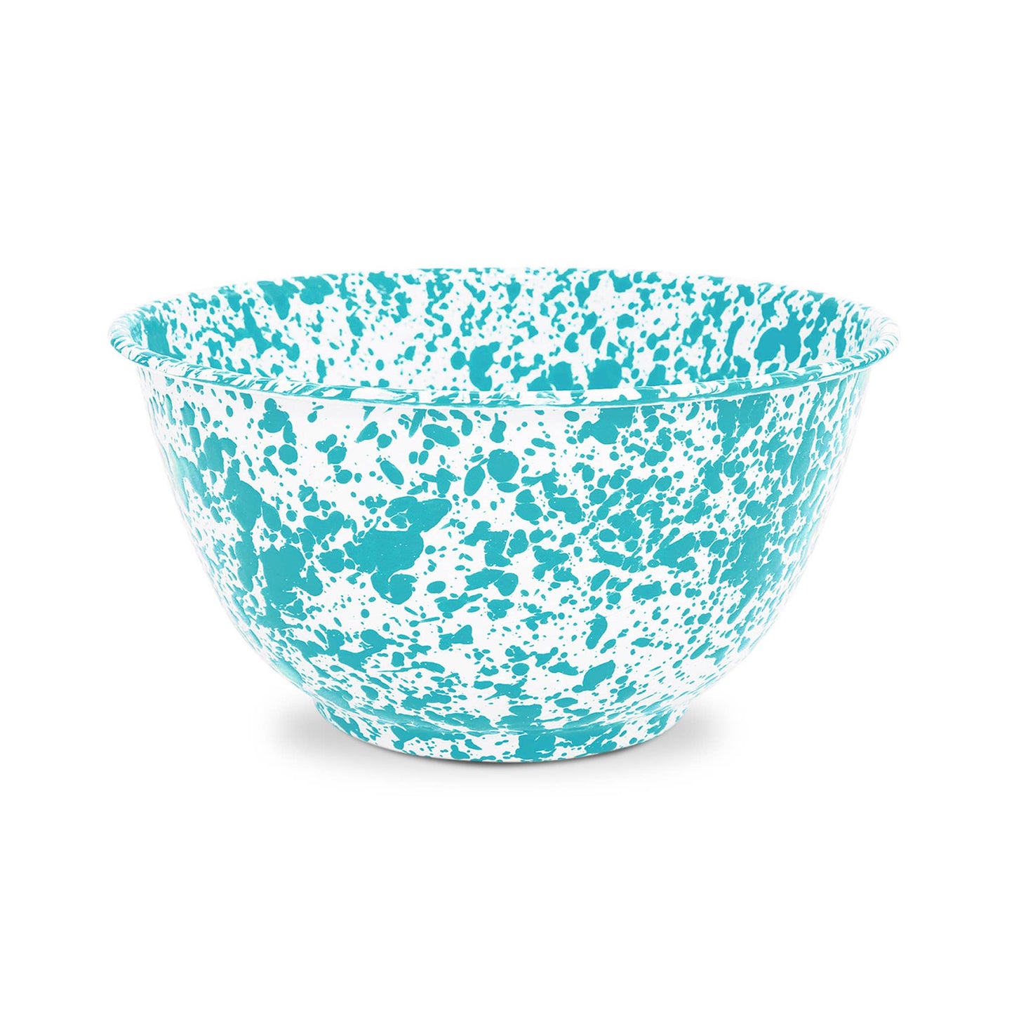 Splatter Enamelware Large Salad Bowl: Red Splatter