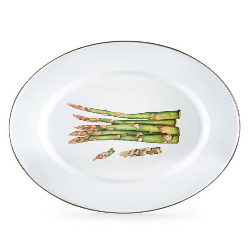 Golden Rabbit Enamelware Fresh Produce Oval Platter