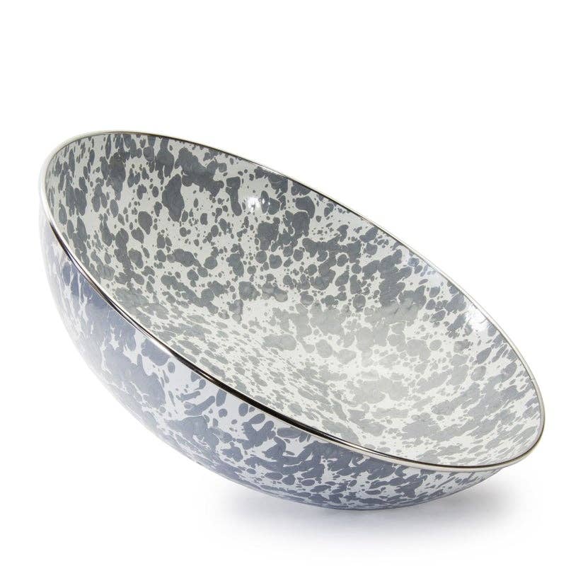 Golden Rabbit Enamelware Swirl Catering Bowl: Ocean