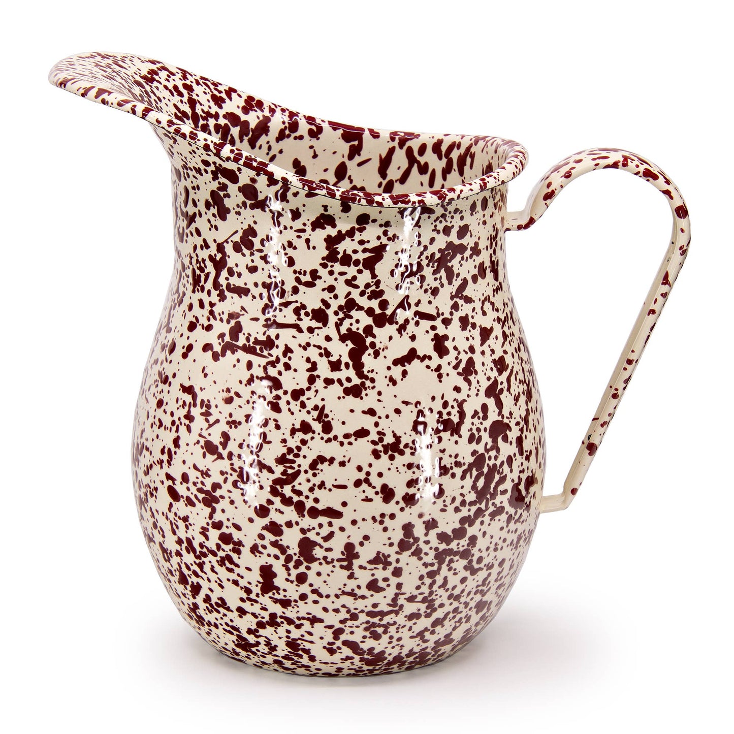 Splatter Enamelware Large Pitcher: Blue Splatter