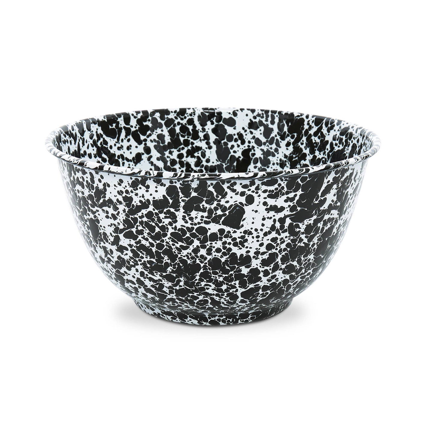 Splatter Enamelware Large Salad Bowl: Red Splatter