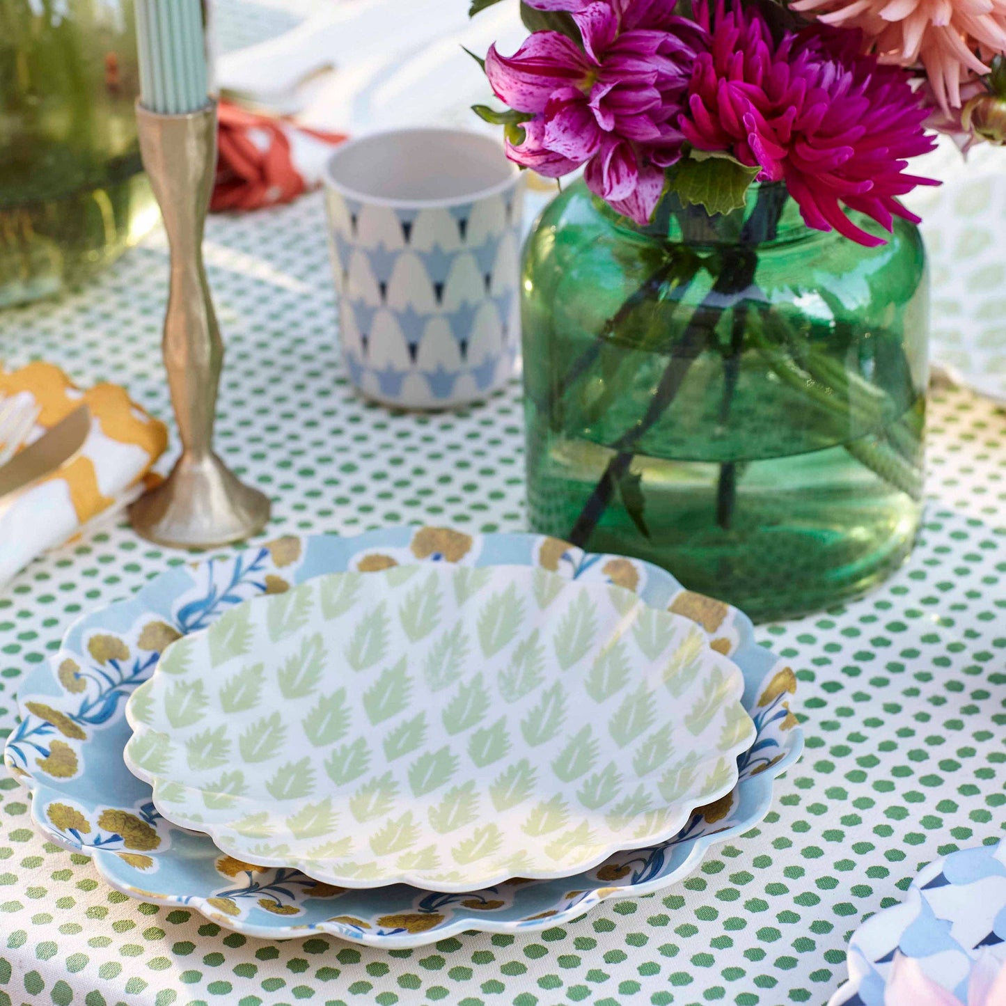 Meri Meri x Molly Mahon Patterned Reusable Small Plates