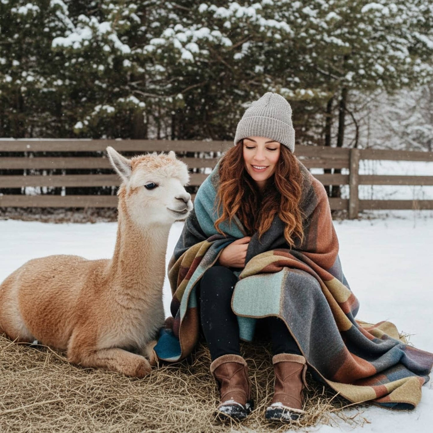 Alpaca Throw Blanket - Prism: Blanket     (70x90)