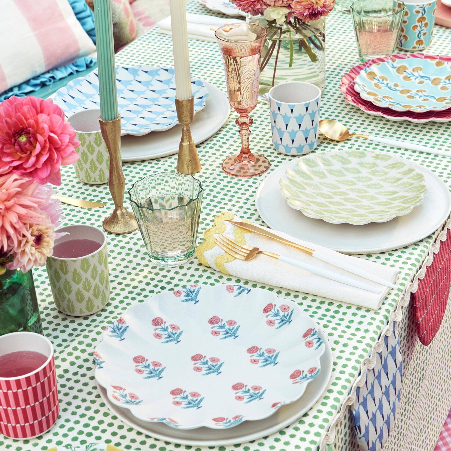 Meri Meri x Molly Mahon Patterned Reusable Small Plates