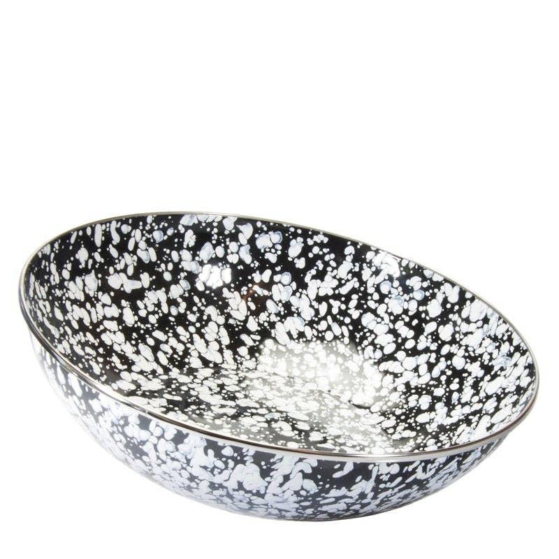 Golden Rabbit Enamelware Swirl Catering Bowl: Ocean