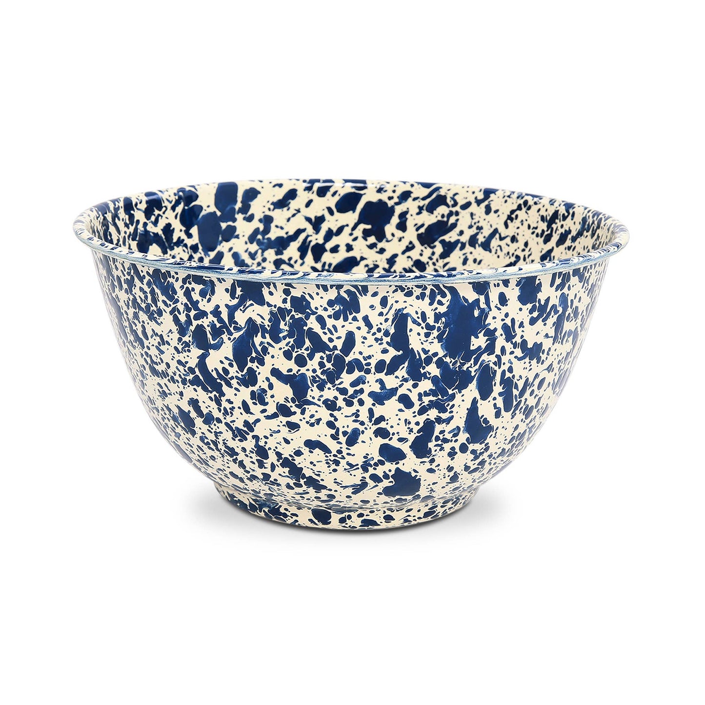 Splatter Enamelware Large Salad Bowl: Red Splatter