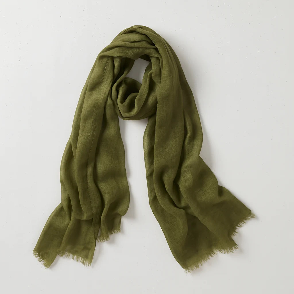 Cashmere Whisper Neckerchief - Dark Khaki