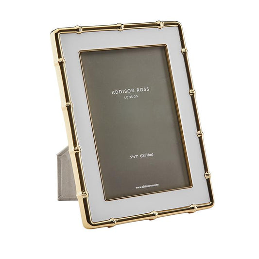 Gold Bamboo White Frame