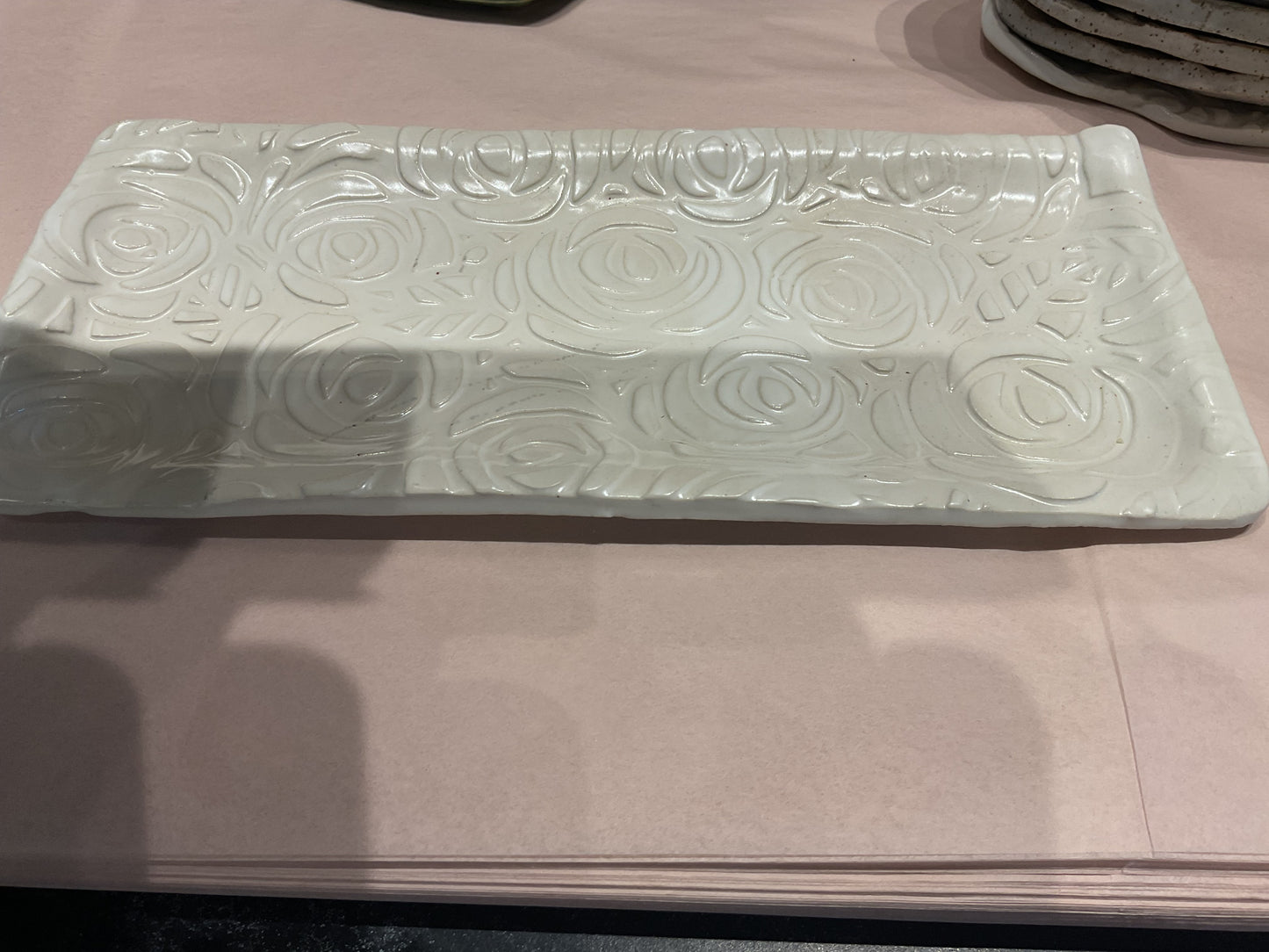 White Ceramic Tray - large