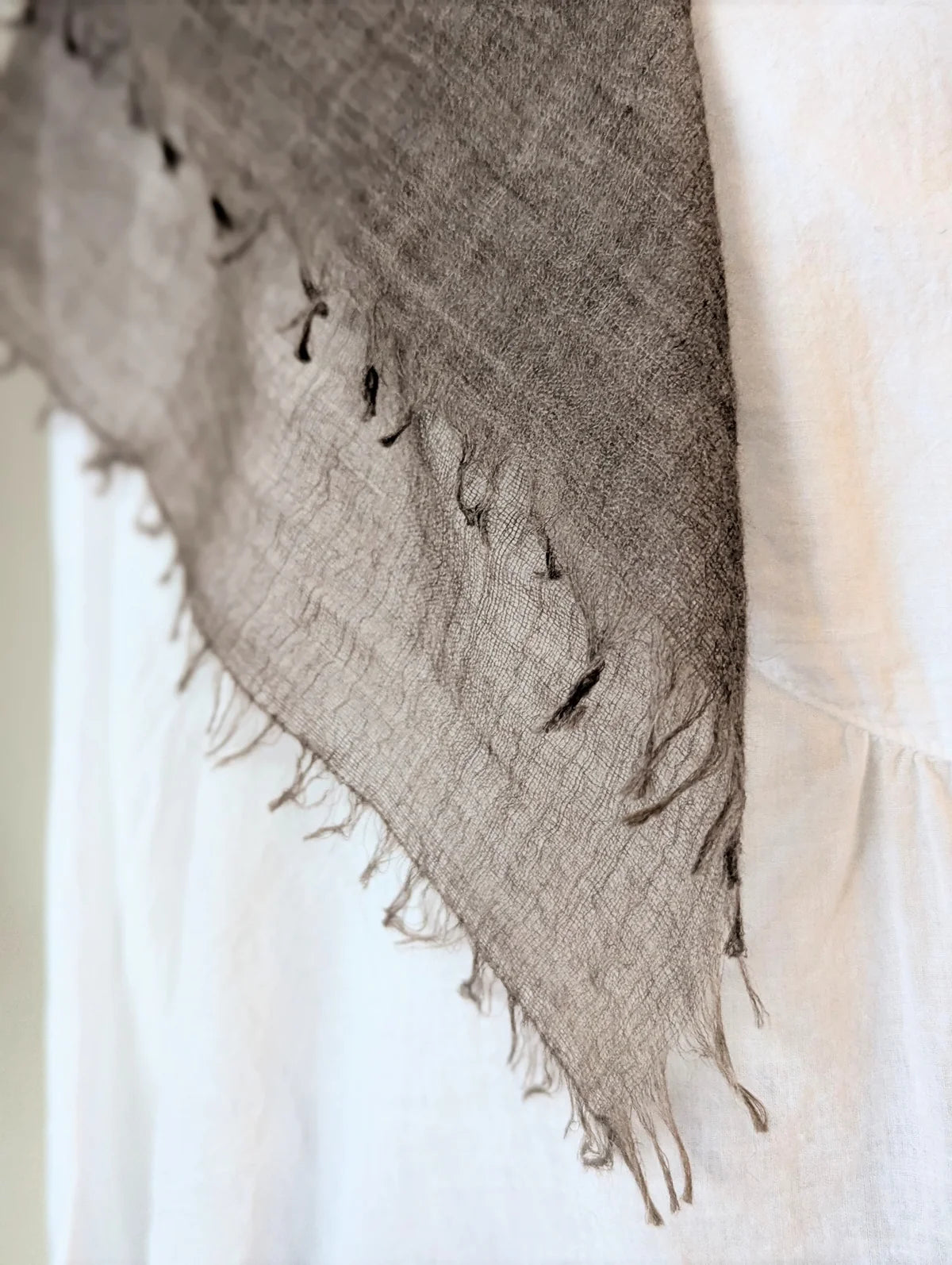 Cashmere Whisper Neckerchief - Heather Vicuna