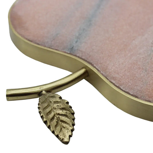 Pink Marble Apple Coaster Set