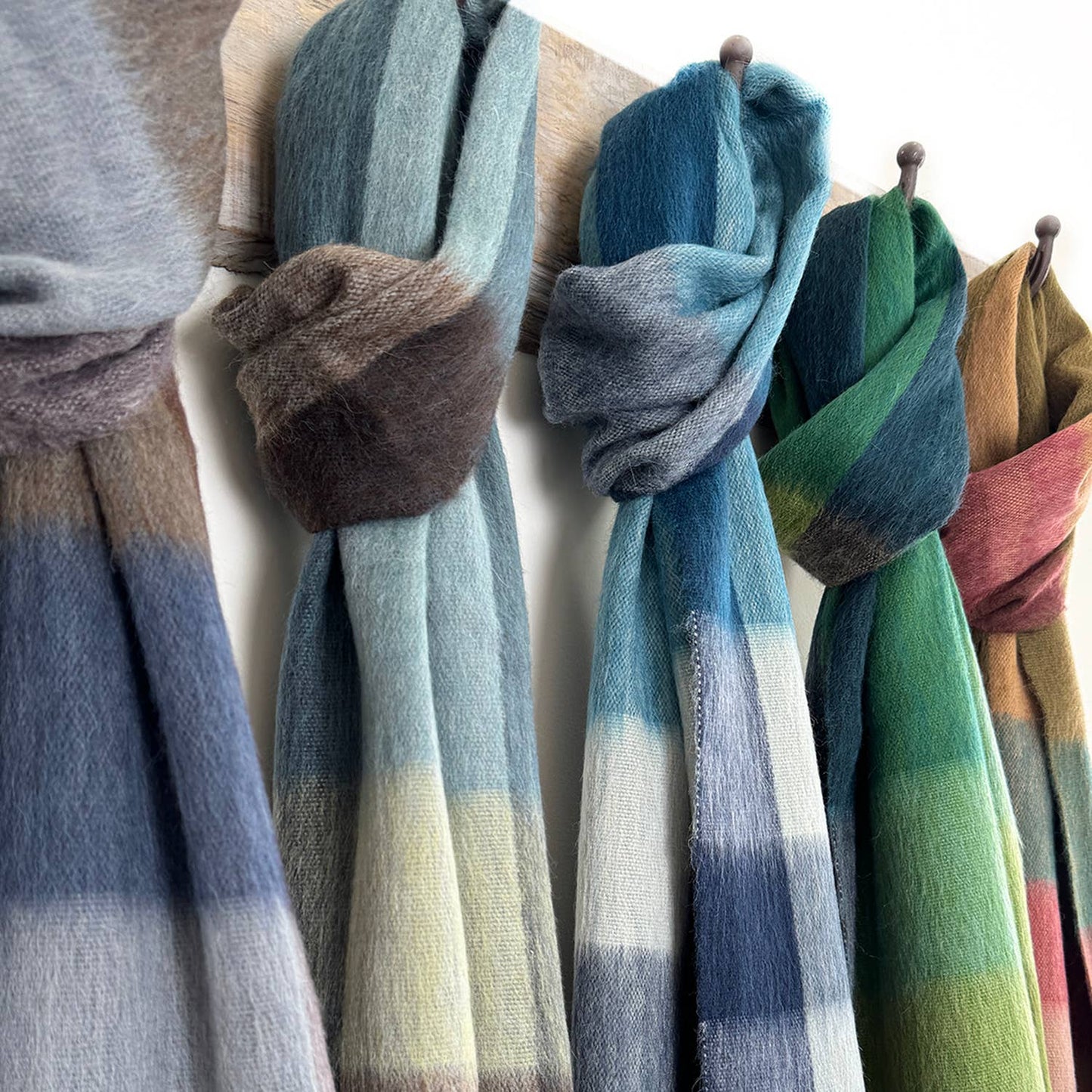 Alpaca Plaid Scarf - Mocha