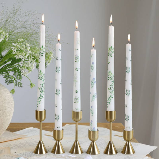 2pcs 25CM European Style Plant Print Smokeless Decor Candles: #1