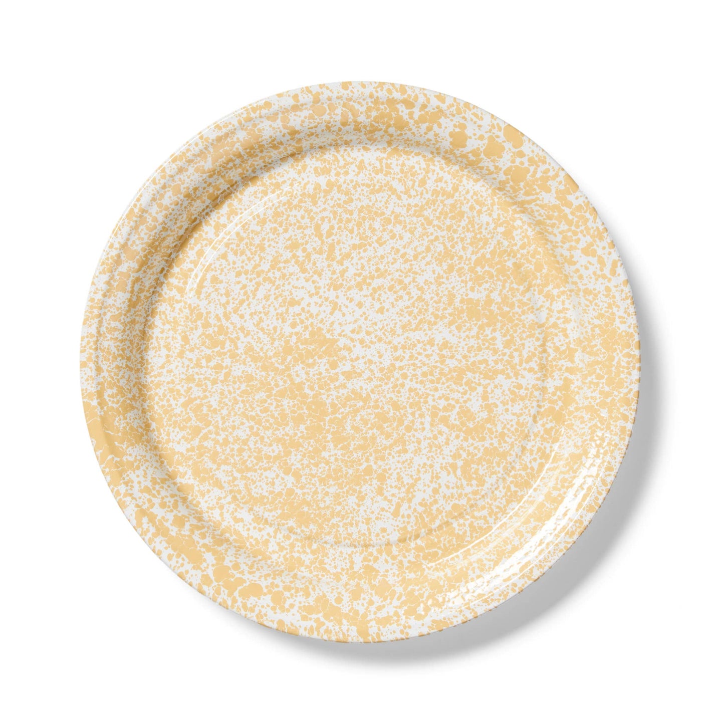 Splatter Enamelware Large Round Tray: Red Splatter