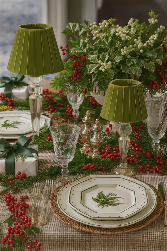 Round Crystal Rechargeable Lamp with Velvet Pleated Shade: Deep Navy