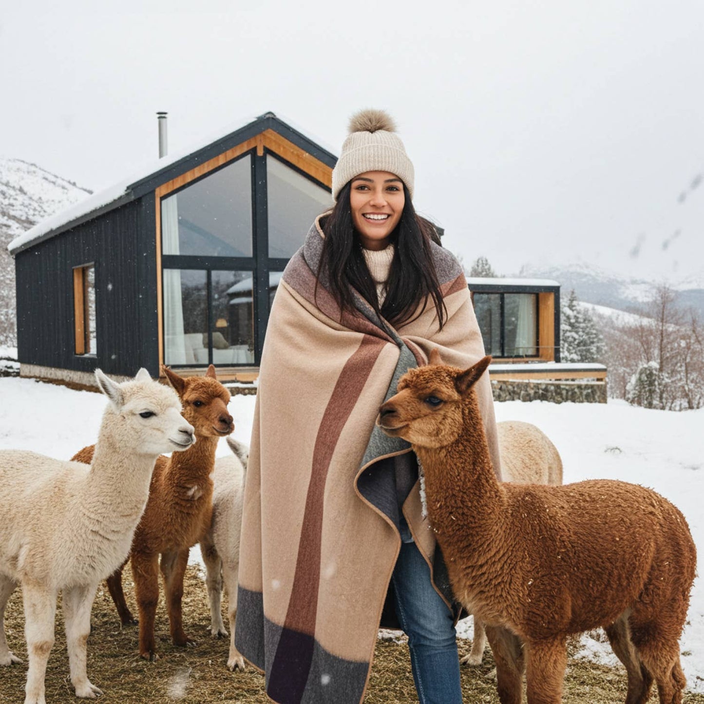 Alpaca Throw Blanket - Mojave: Throw     (45x70)