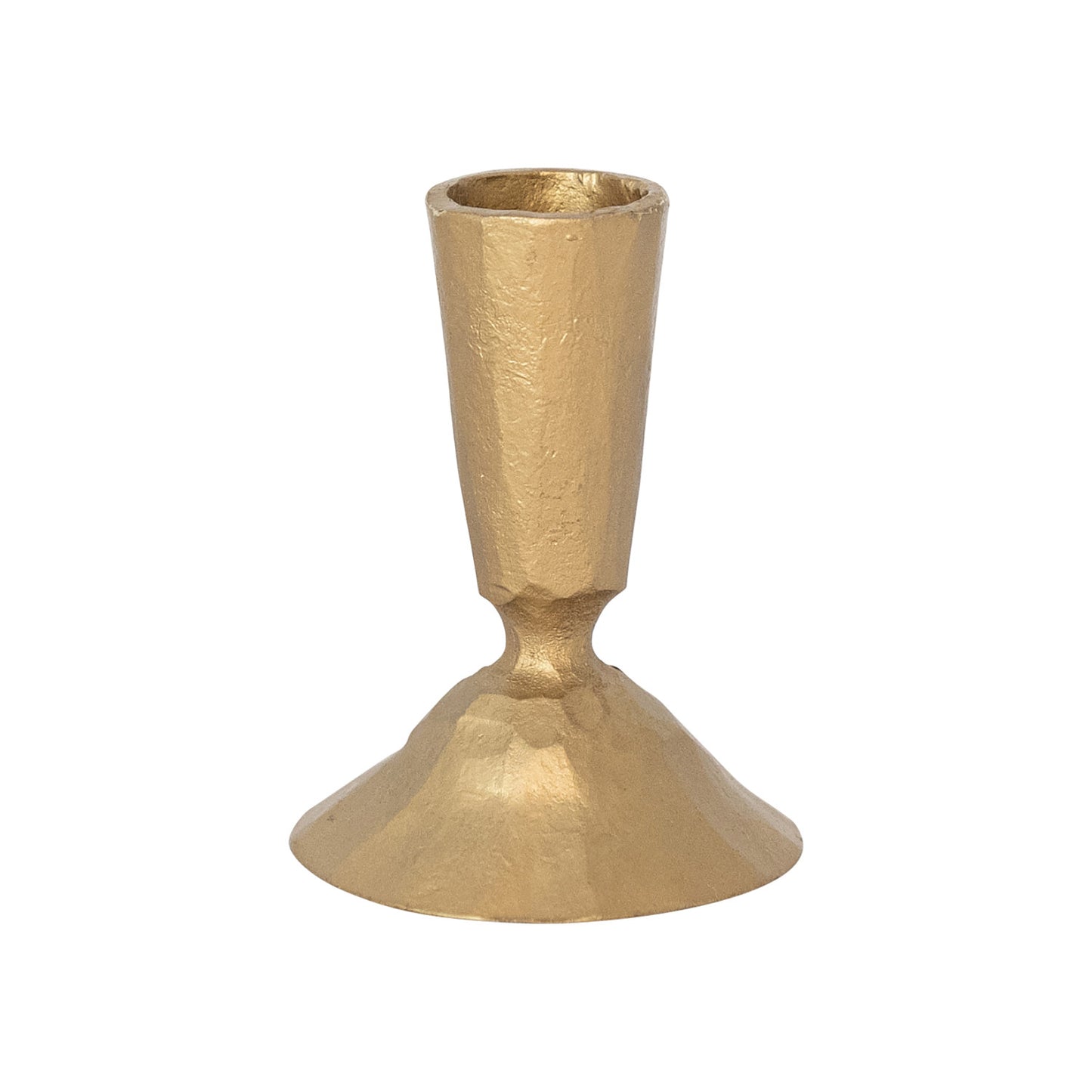 Metal Taper Holder, Antique Gold Finish