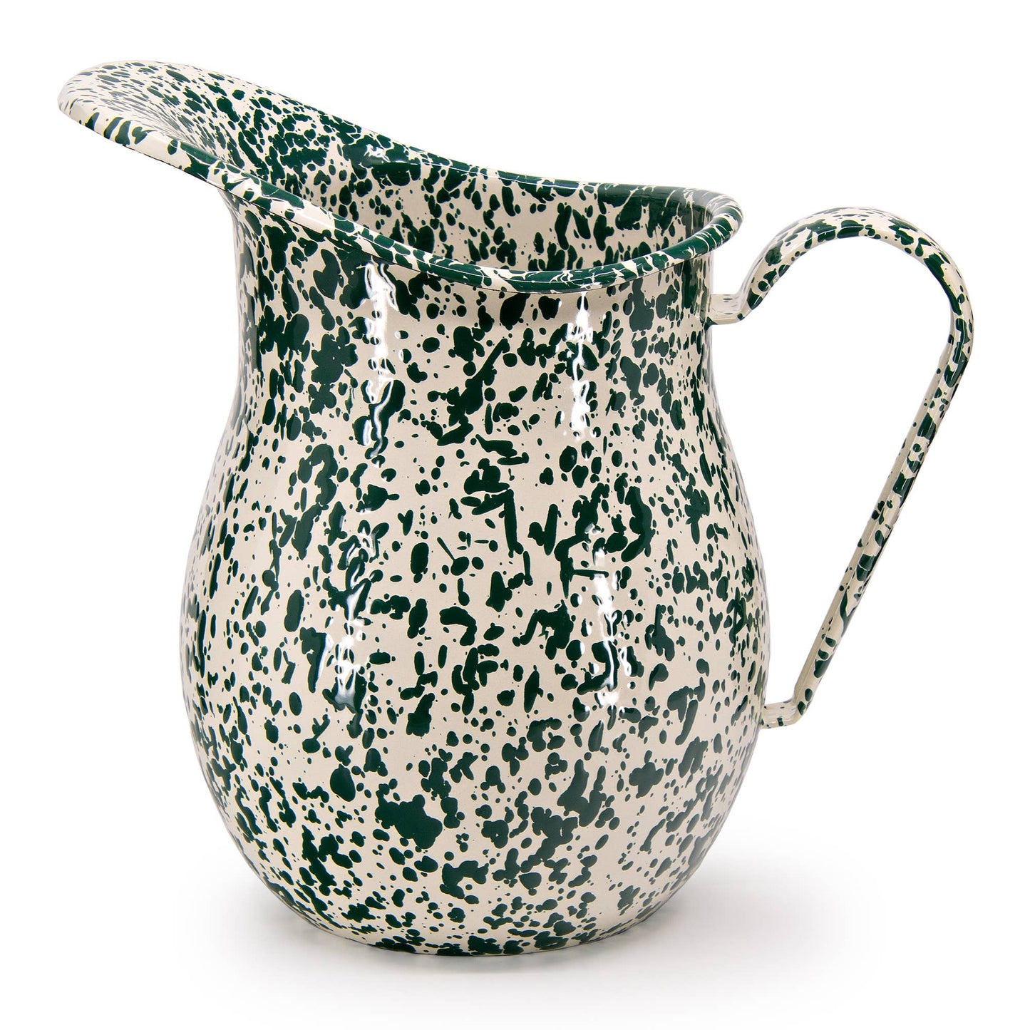 Splatter Enamelware Large Pitcher: Blue Splatter