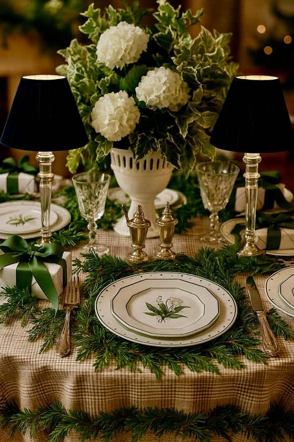 Round Crystal Rechargeable Lamp with Velvet Pleated Shade: Deep Navy