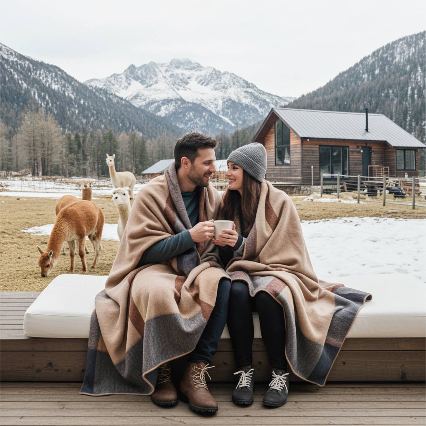 Alpaca Throw Blanket - Mojave: Throw     (45x70)