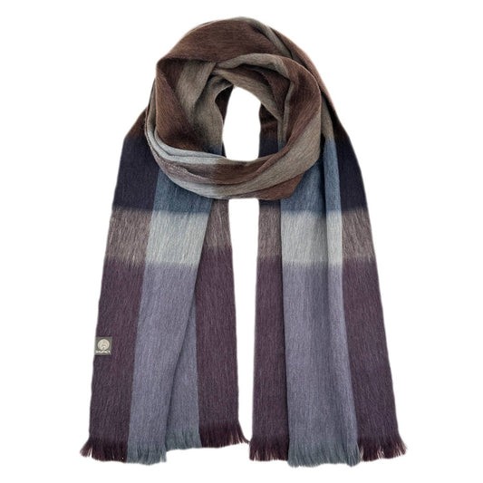 Alpaca Plaid Scarf - Mocha