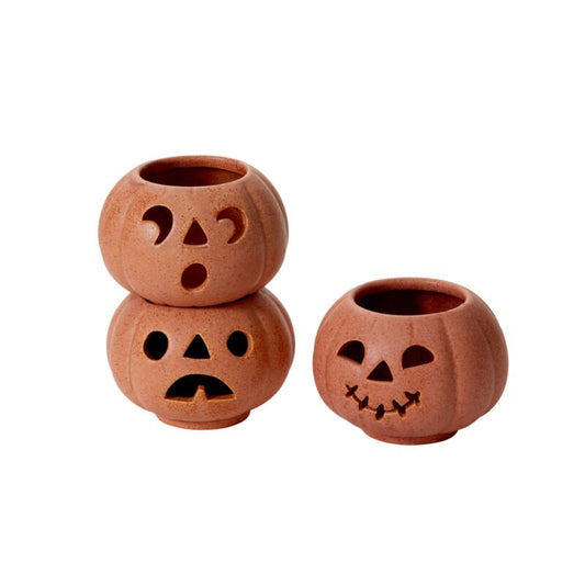Grinning Pumpkin Votive Set of 3