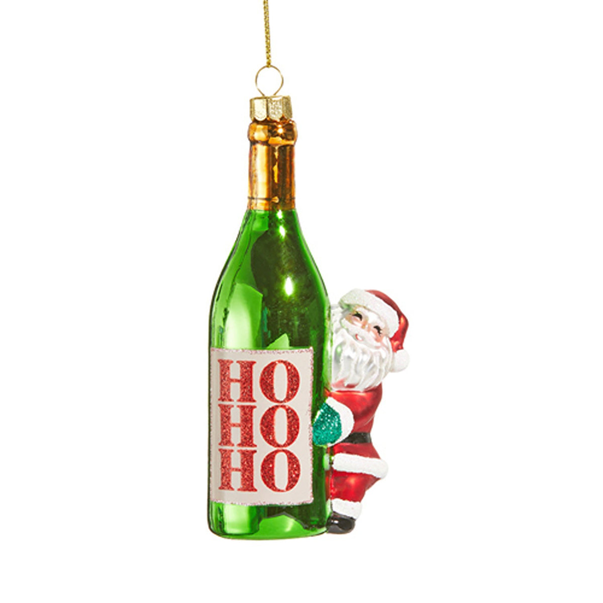 5.25 Bottled Christmas Cheer Glass Ornament